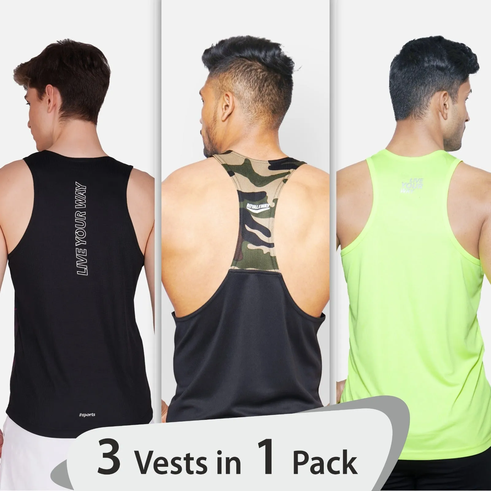 3 Vests in 1 Pack