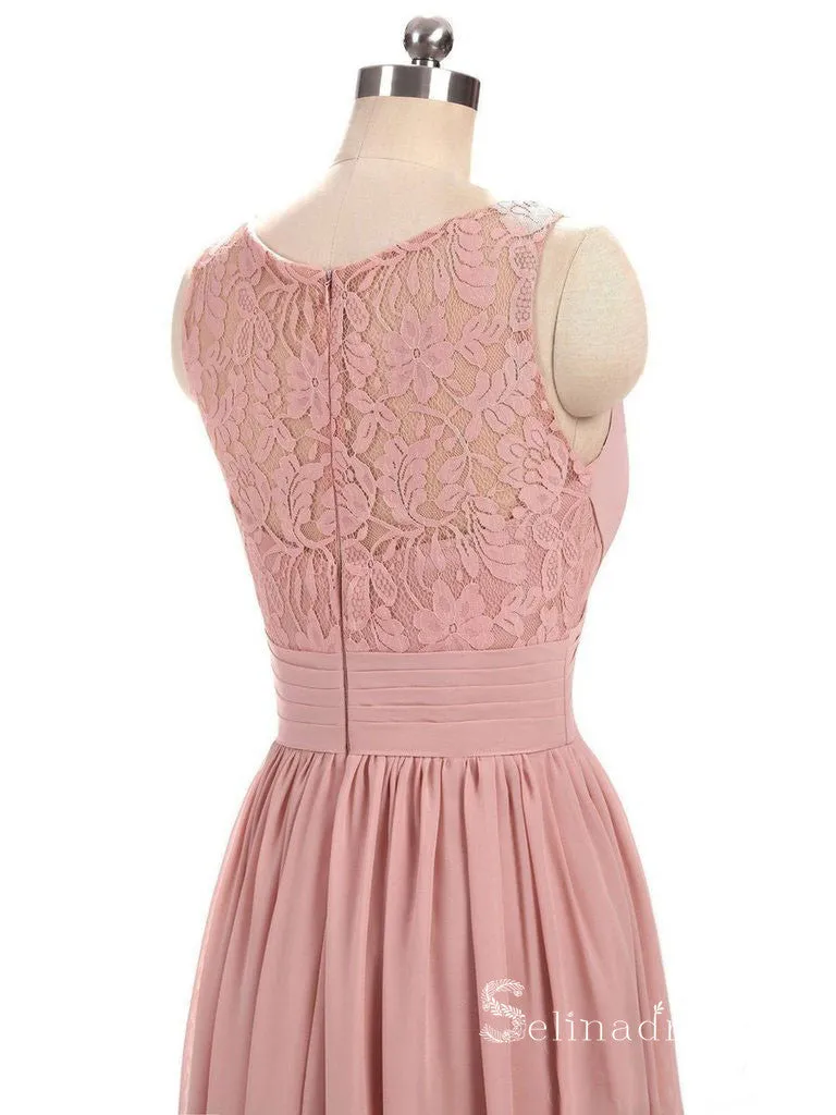 A-line V neck Lace Bridesmaid Dress Cheap Bridesmaid Dresses BRD022