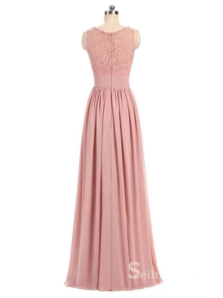 A-line V neck Lace Bridesmaid Dress Cheap Bridesmaid Dresses BRD022