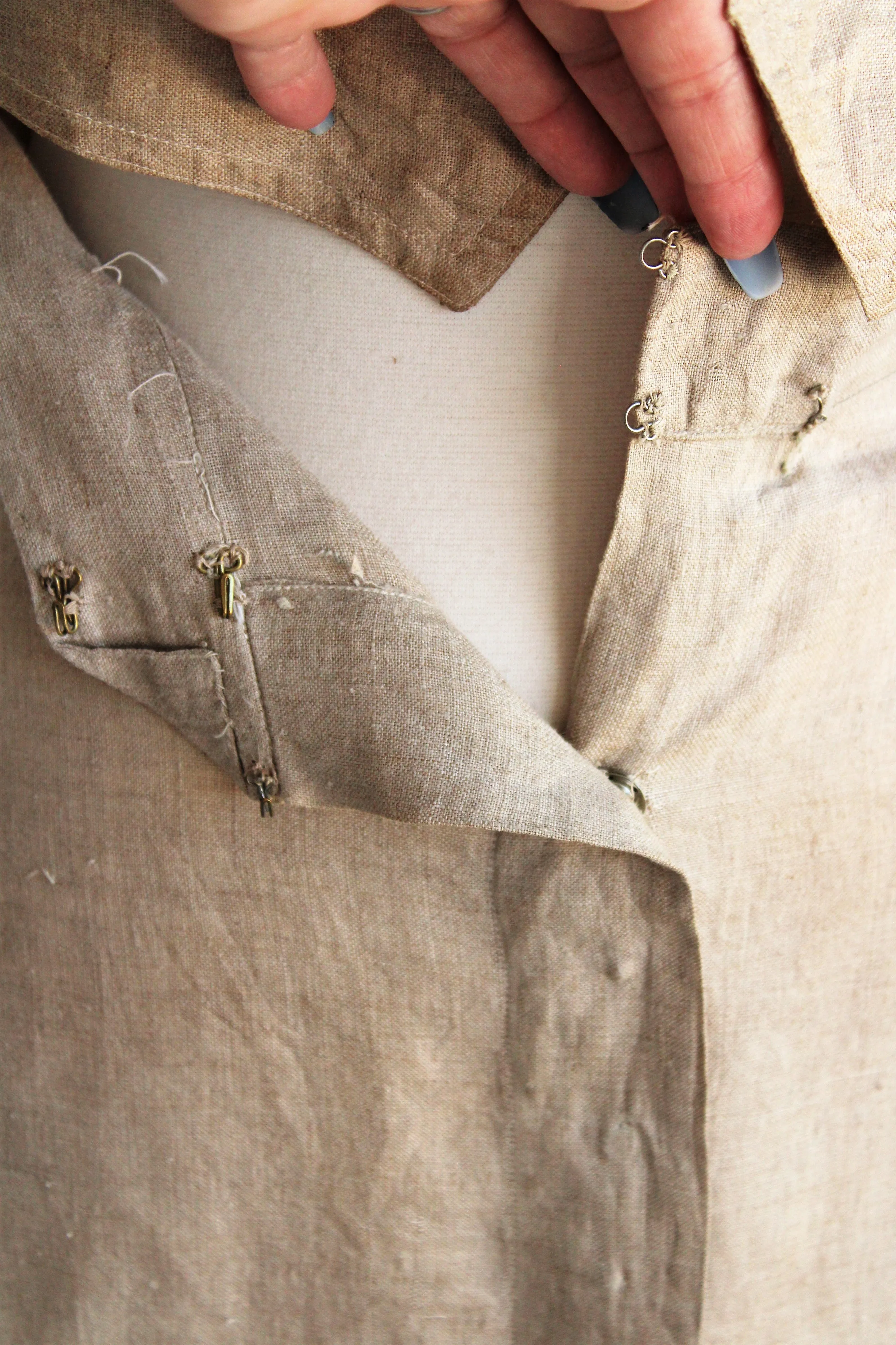 Antique 1900s Linen Skirt and Waistcoat