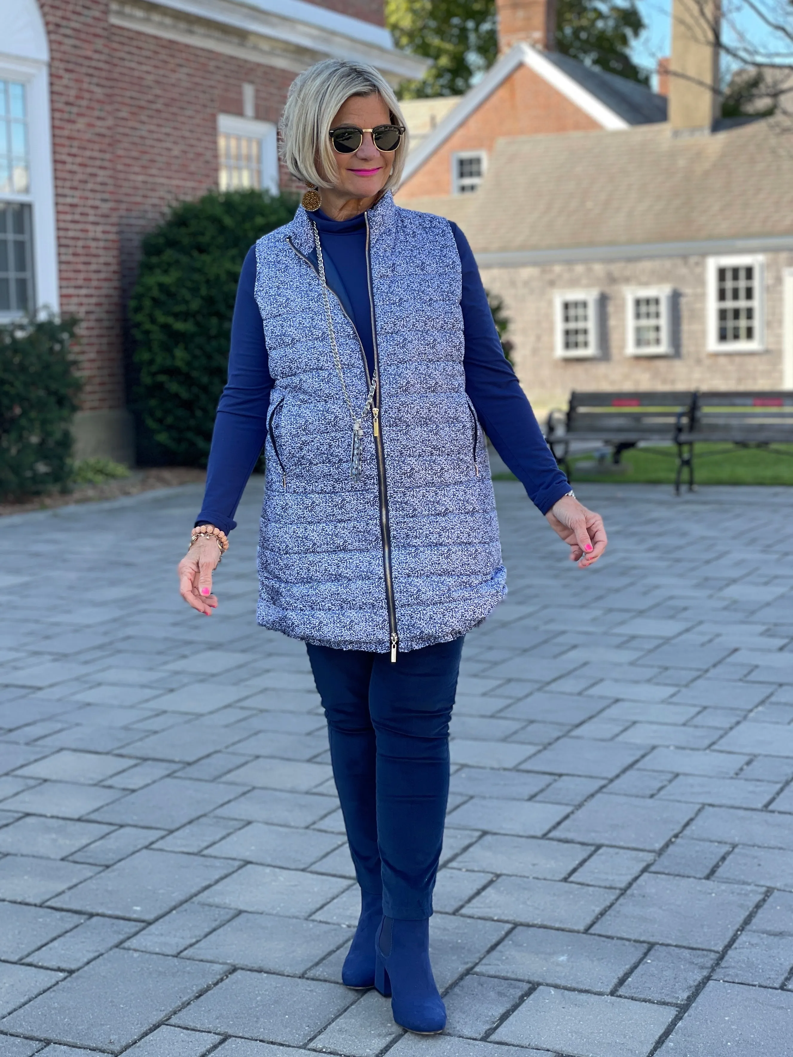 AUBREY BLUE PUFFER VEST