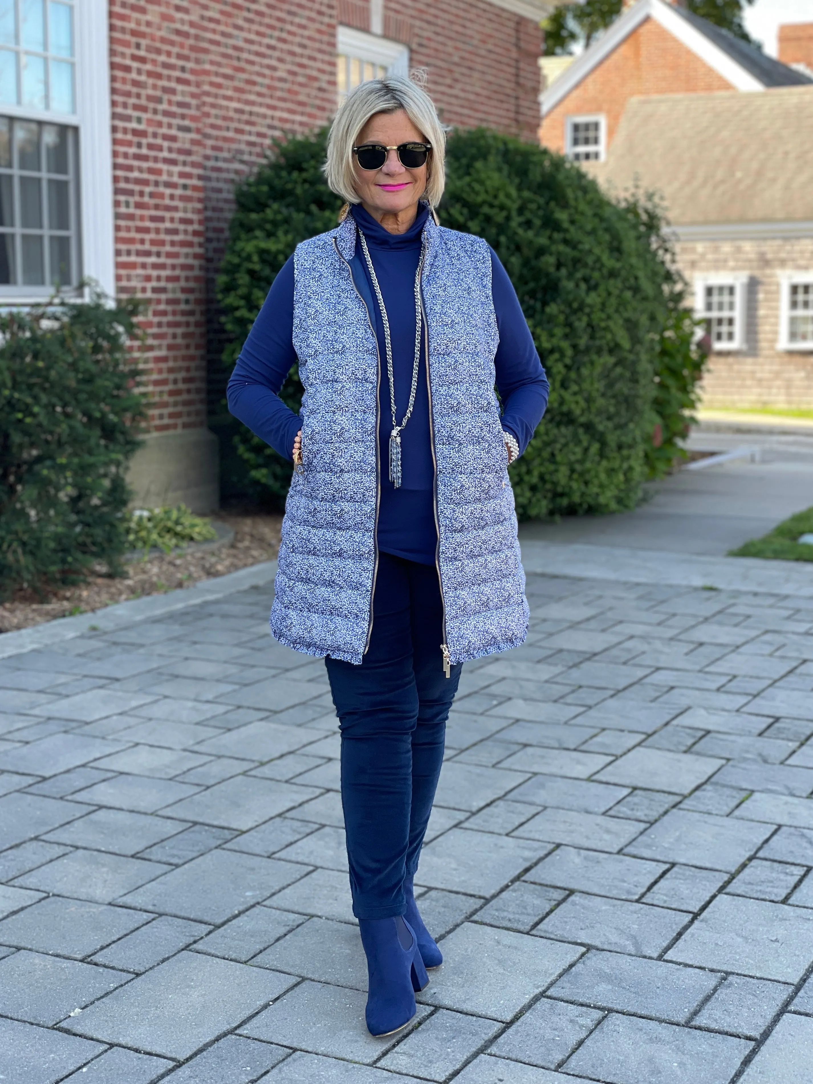 AUBREY BLUE PUFFER VEST