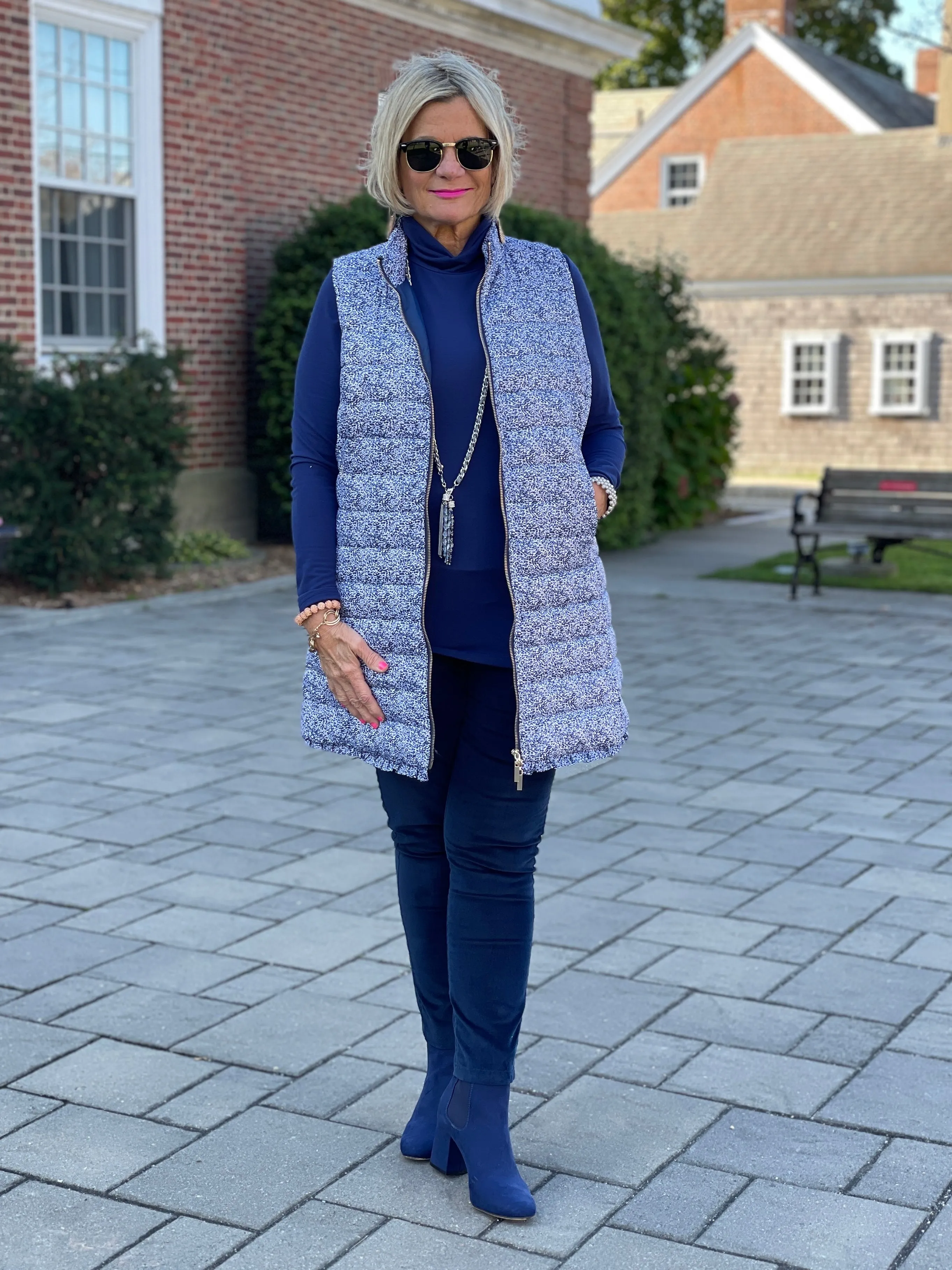 AUBREY BLUE PUFFER VEST