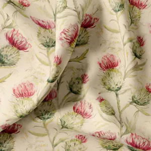 Beautiful Floral Vines Over Cream Base Digital Printed Fabrics