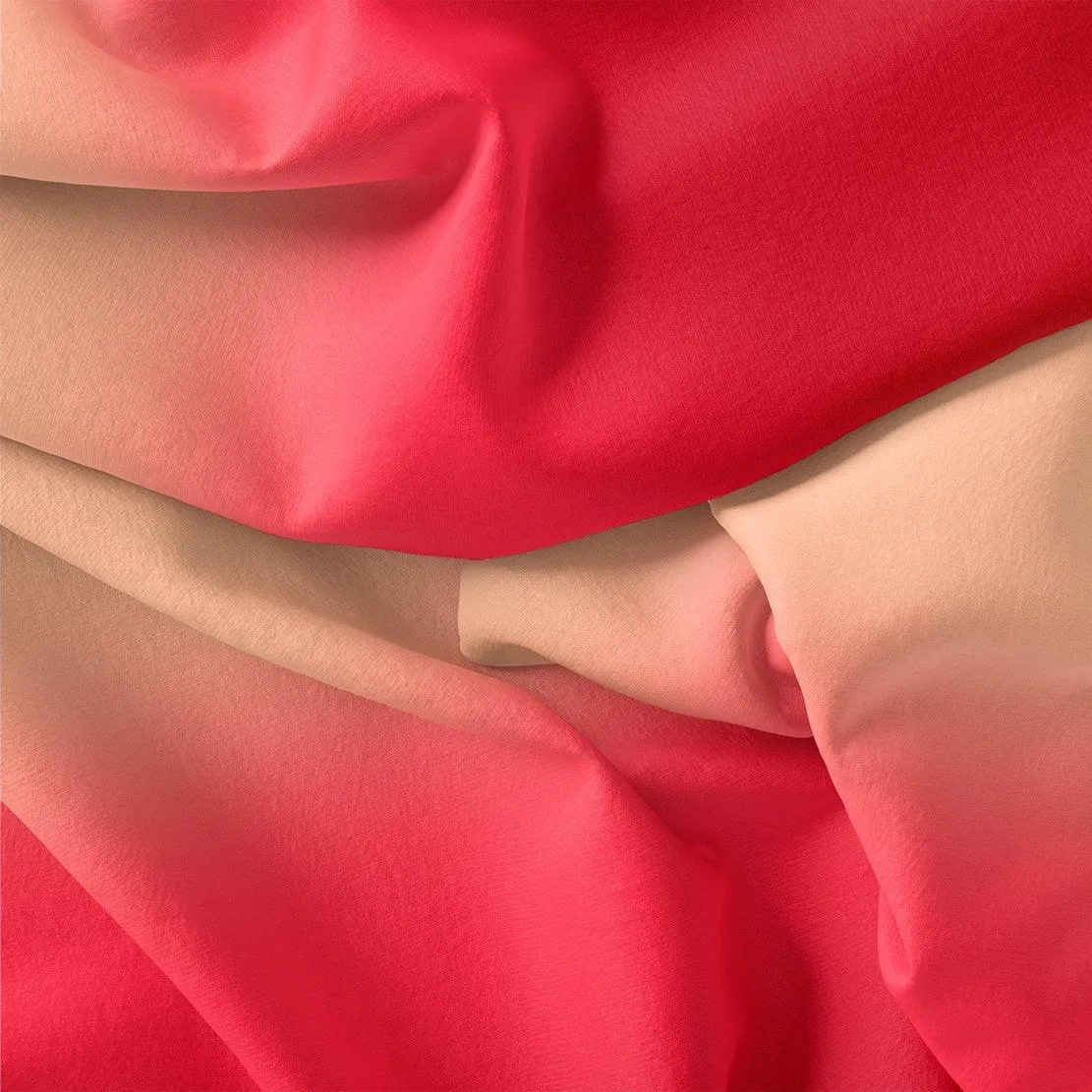 Beautiful Three Colour Gradients Digital Printed Fabric - Kora Silk