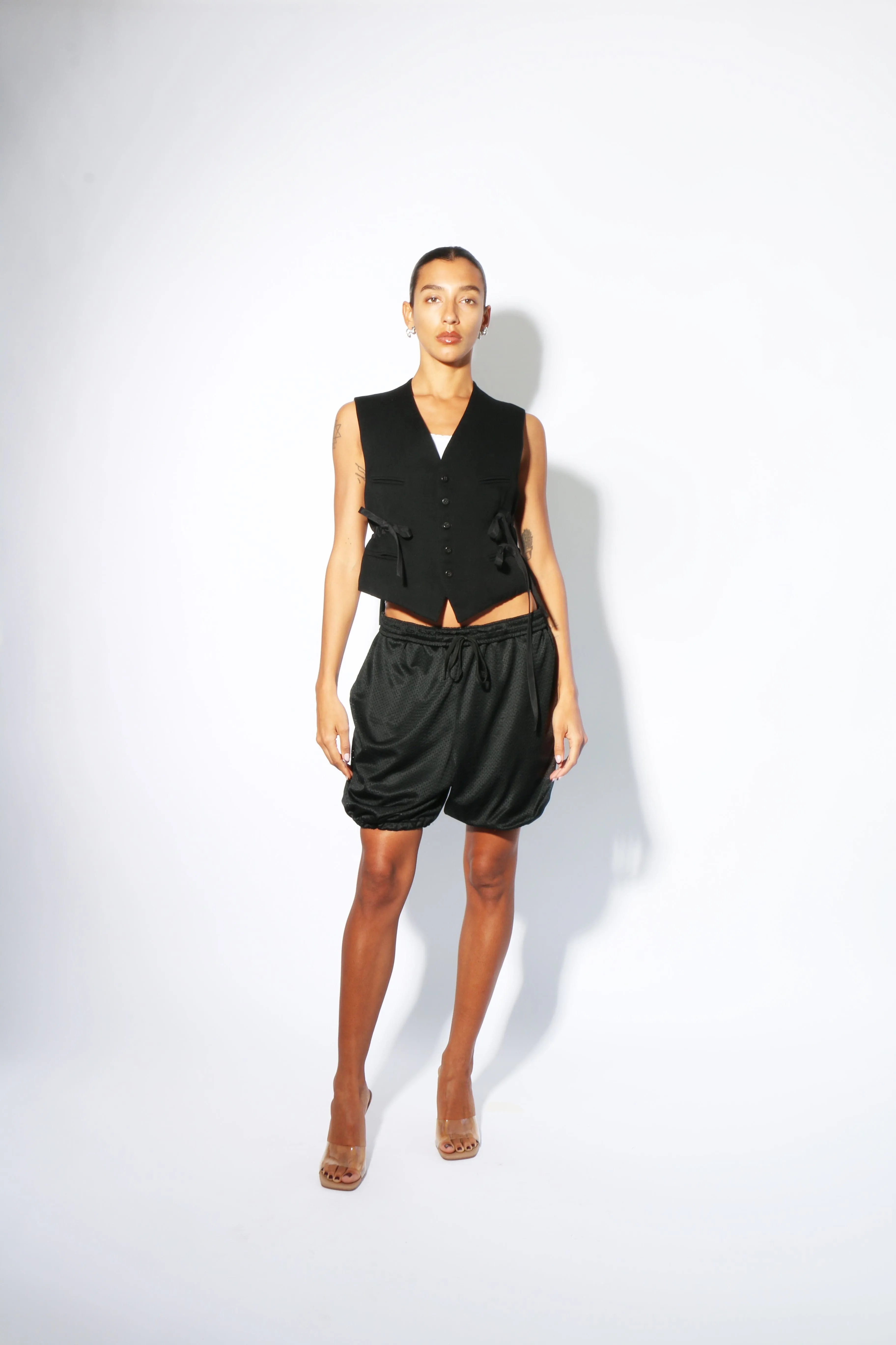 Black Banzo Ribbon Vest