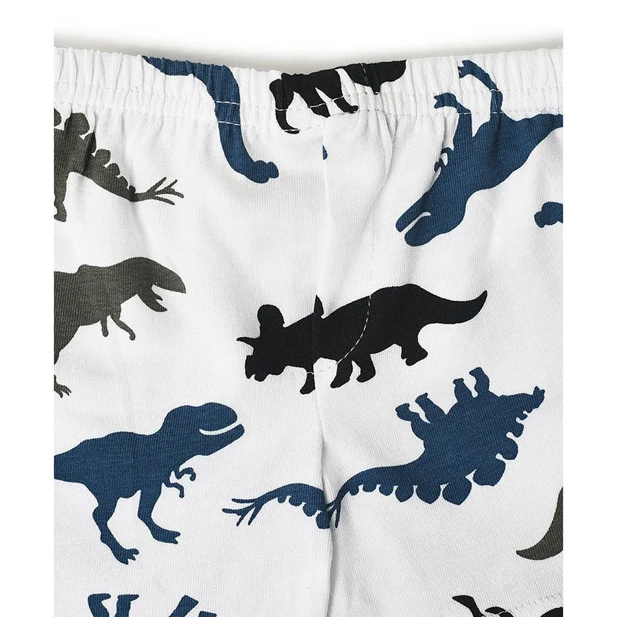 Boys Dino Print Shorts and Vest Set