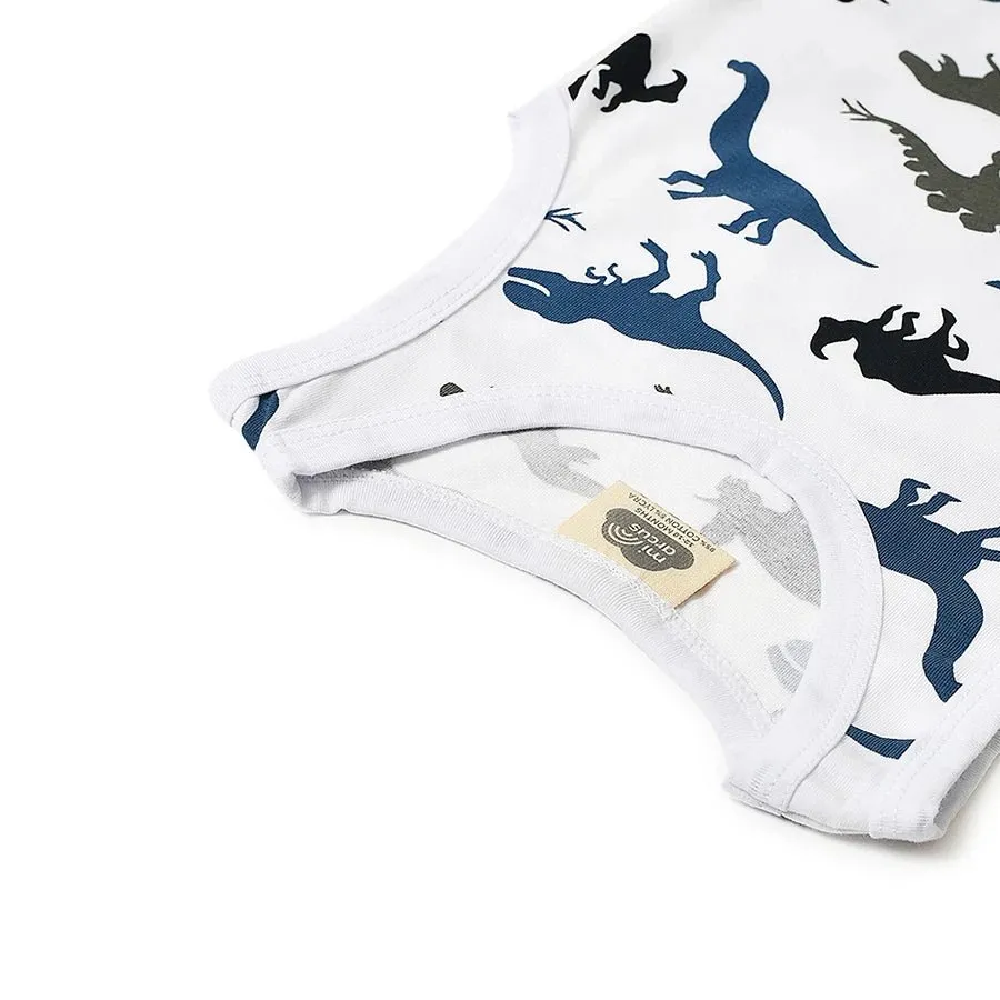 Boys Dino Print Shorts and Vest Set