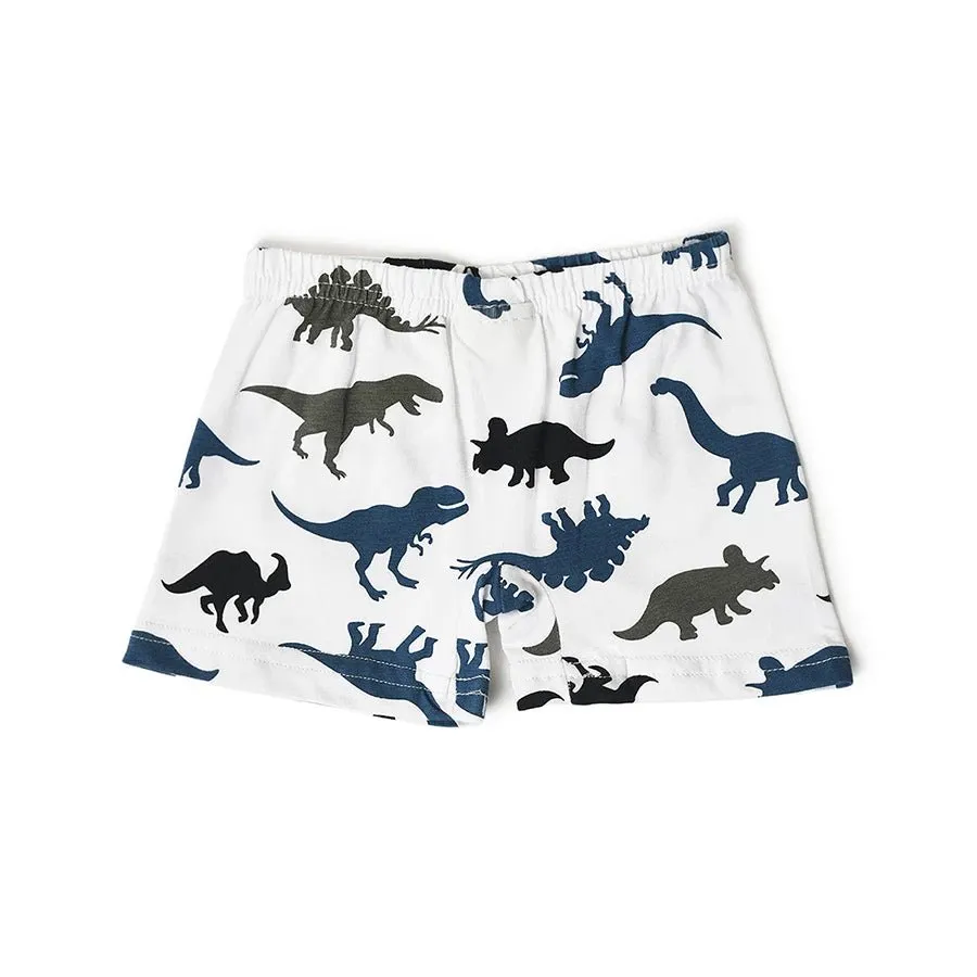 Boys Dino Print Shorts and Vest Set