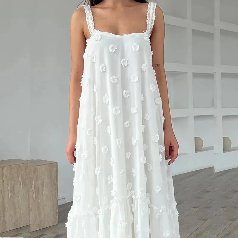 Casual Sling Vacation Floral Summer Beautiful Off Shoulder Big Hem Elegant Fashion Dress