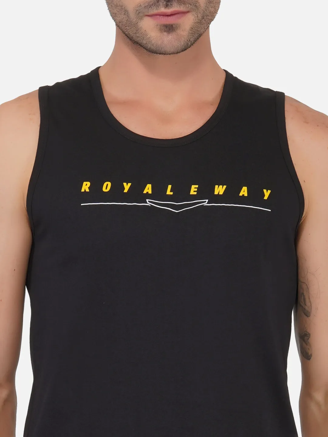 Cotton Black & Yellow Vest RWM4027