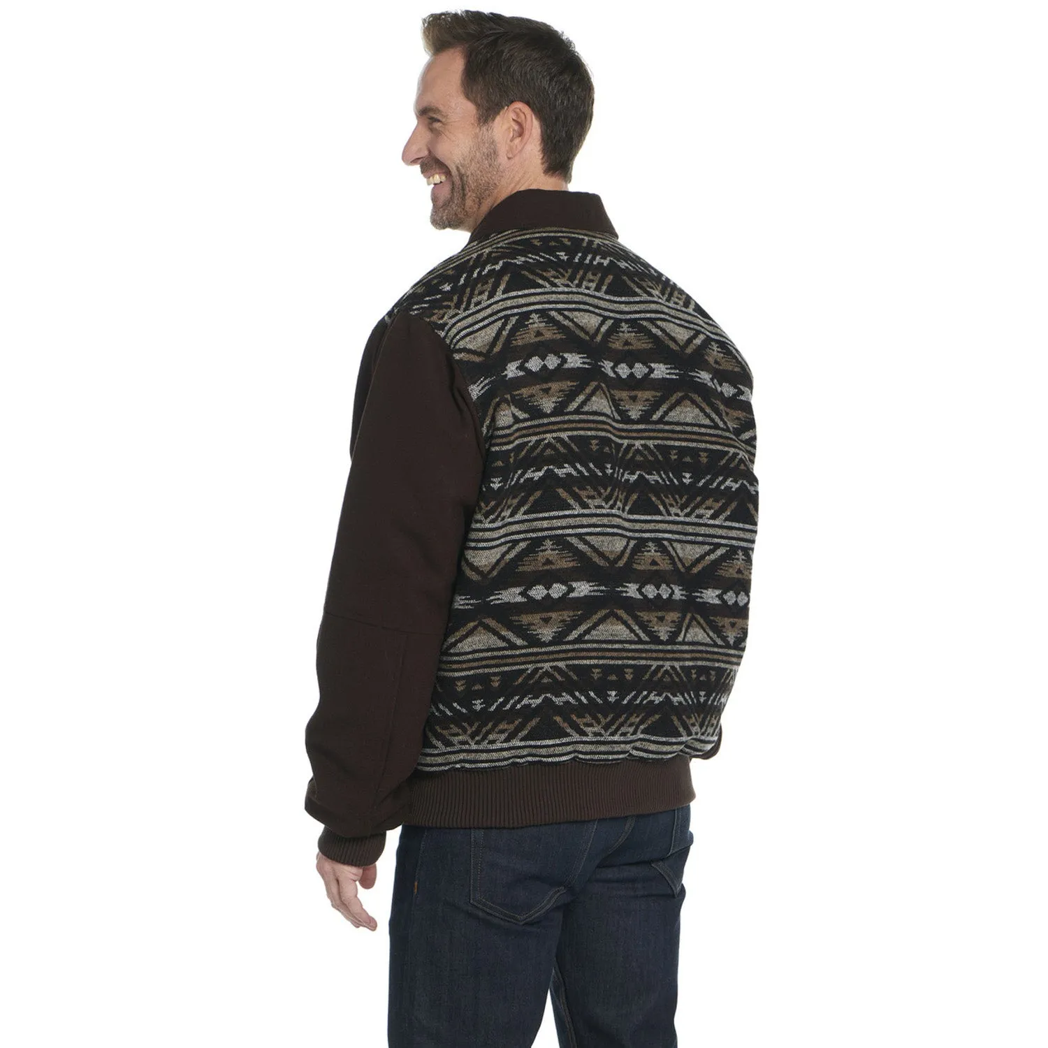 Cripple Creek Mens Navajo Blanket Snap CCP Americano Brown 100% Polyester Vest