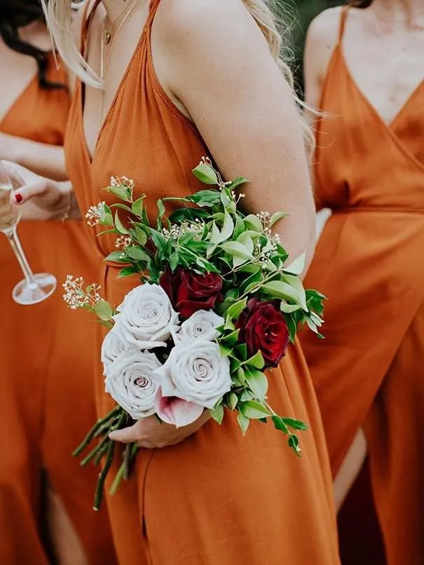 Customized Admirable Bridesmaid Dress Cheap Orange Bridesmaid Dresses BRK015