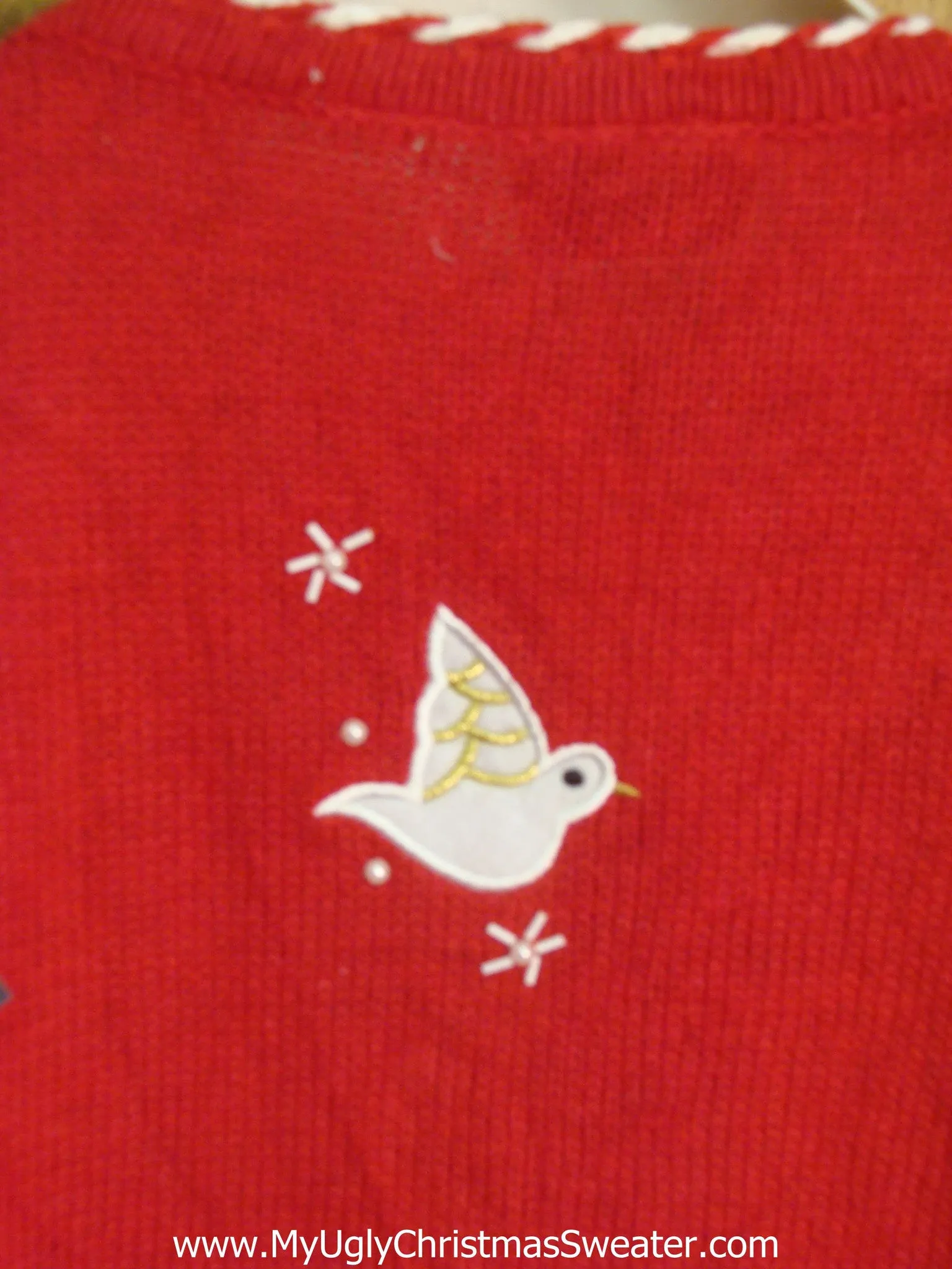 Cute 80s Red Checkered Christmas Sweater Vest