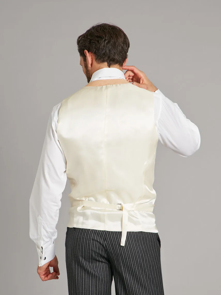 Double Breasted Vest  Woven Silk - Blossom