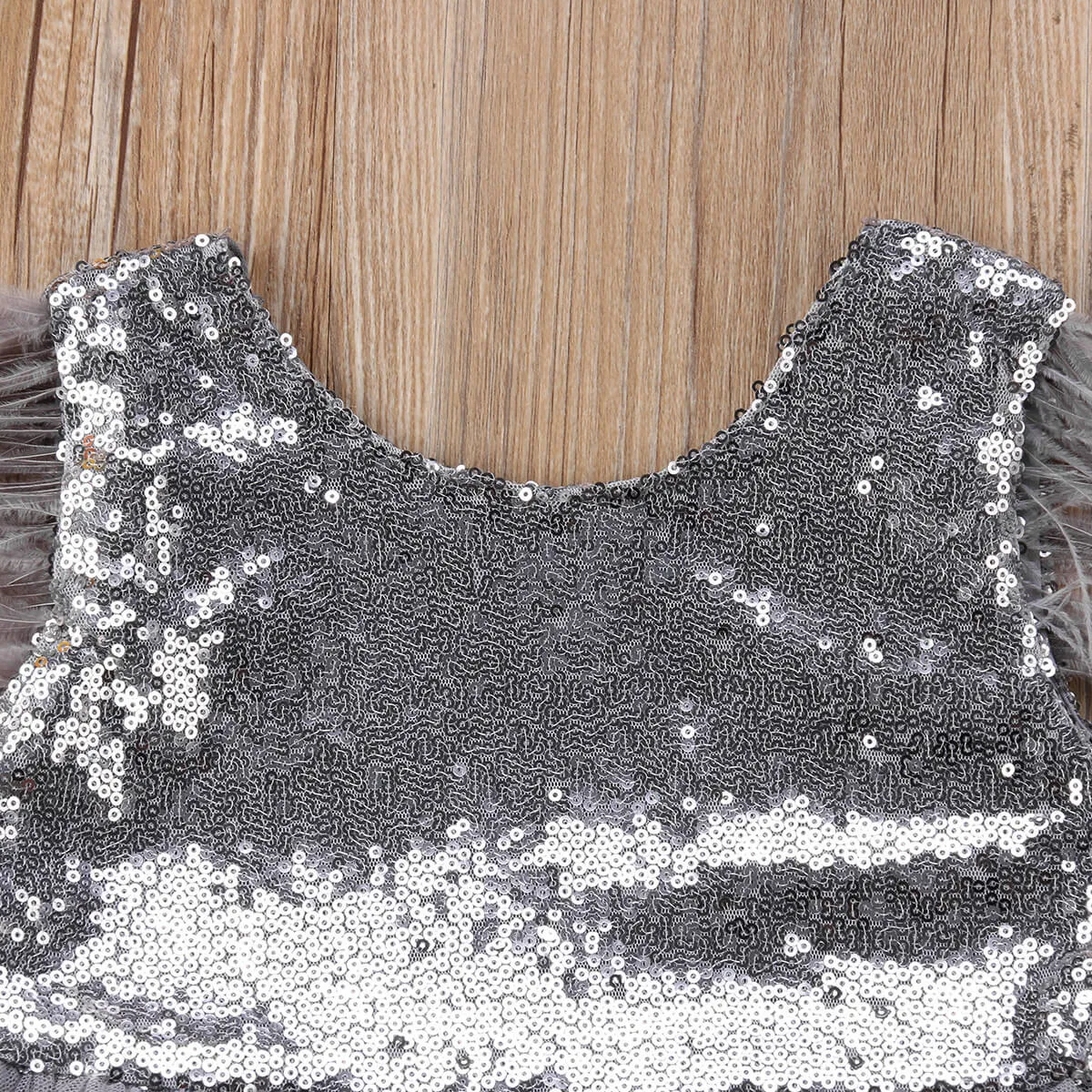 Feather Sequin Toddler Pageant Dresses Princess Tulle Tutu Girl Dress Wedding Pageant Party Baby Dresses