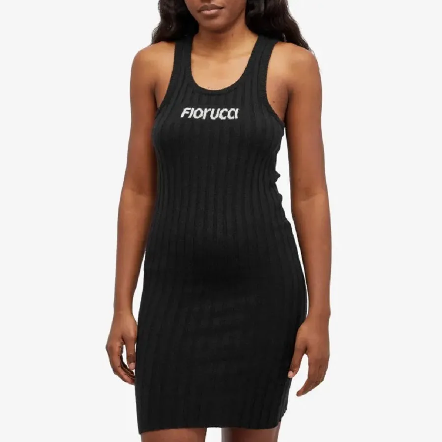 Fiorucci Angolo Midi Vest dress, black