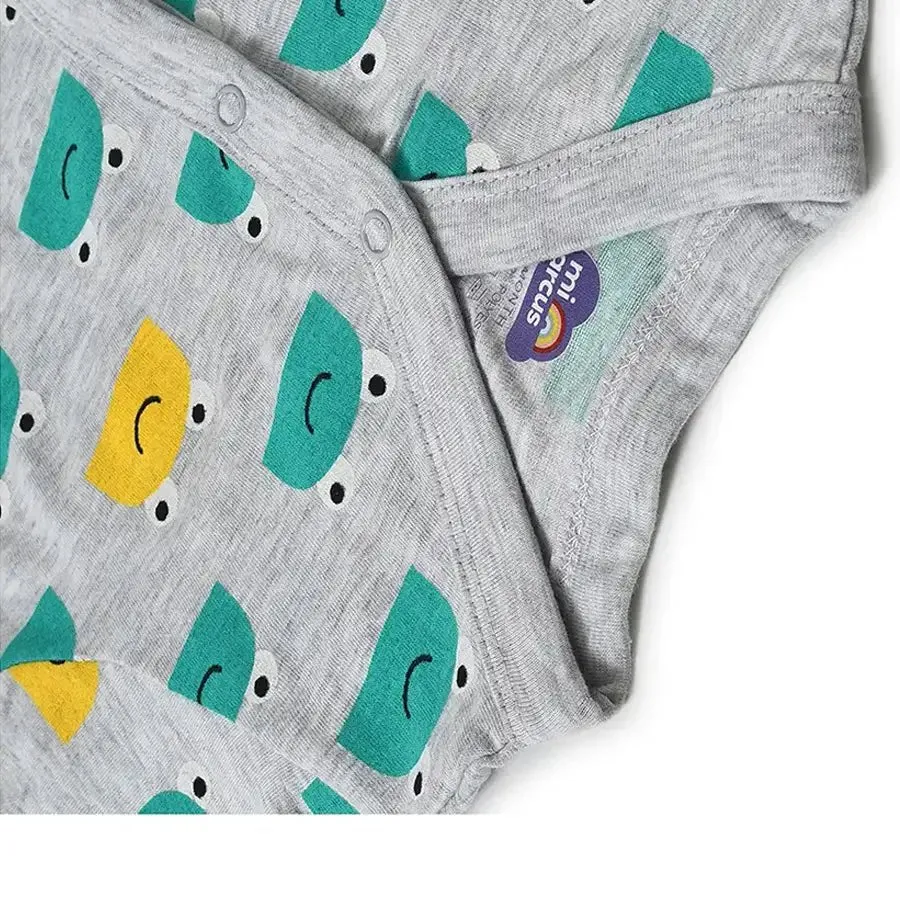 Frog Face Print ( Front Open Vest & Pyjama Set )