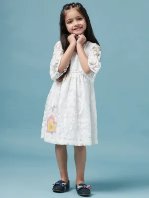 Girls Floral Lace Dress