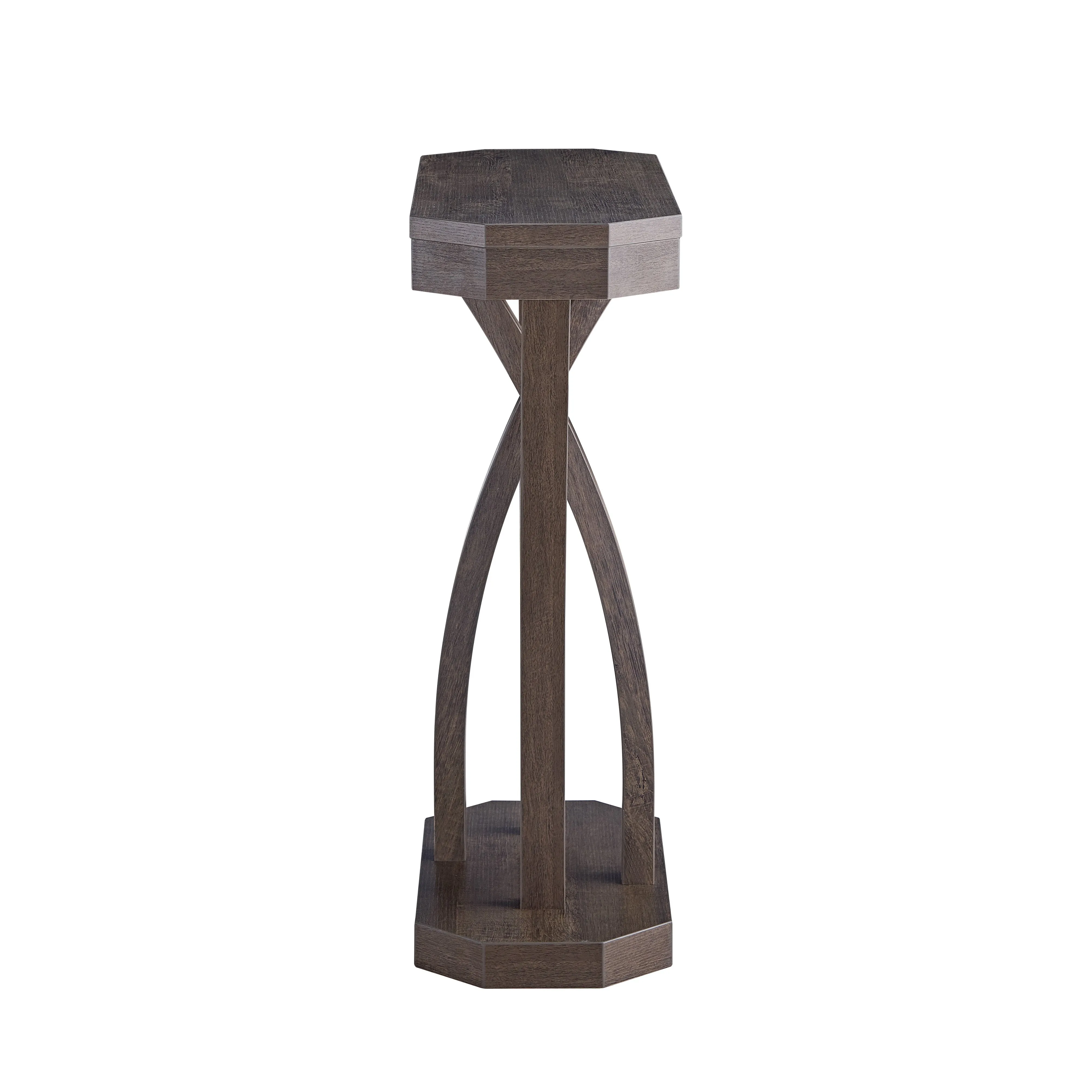 Guild Modern Walnut Oak 1-Shelf Console Table