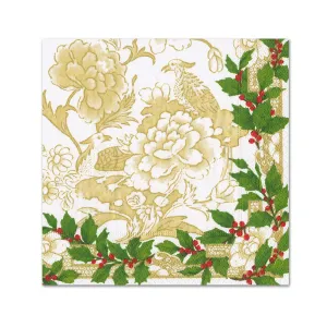 Holly Ceramic Ivory Paper Beverage Napkins