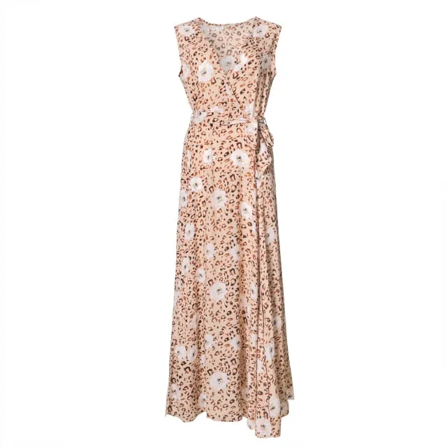 LANFUBEISI Jastie Women Summer Dress Floral Print Maxi Dresses Bohemian Hippie Beach Long Dress Women's Clothing  vestidos de verano