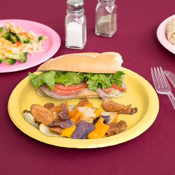 Light Yellow Round Dinner Paper Plates 10" | 24ct