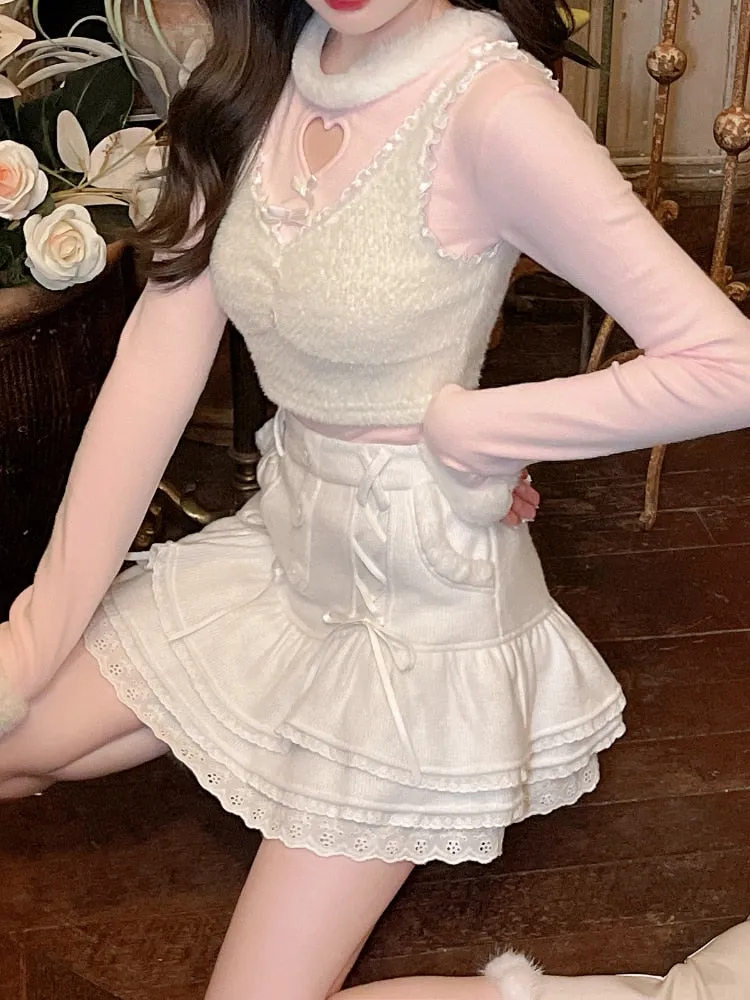 Love Kawaii Cute Pink Frilly Outfit