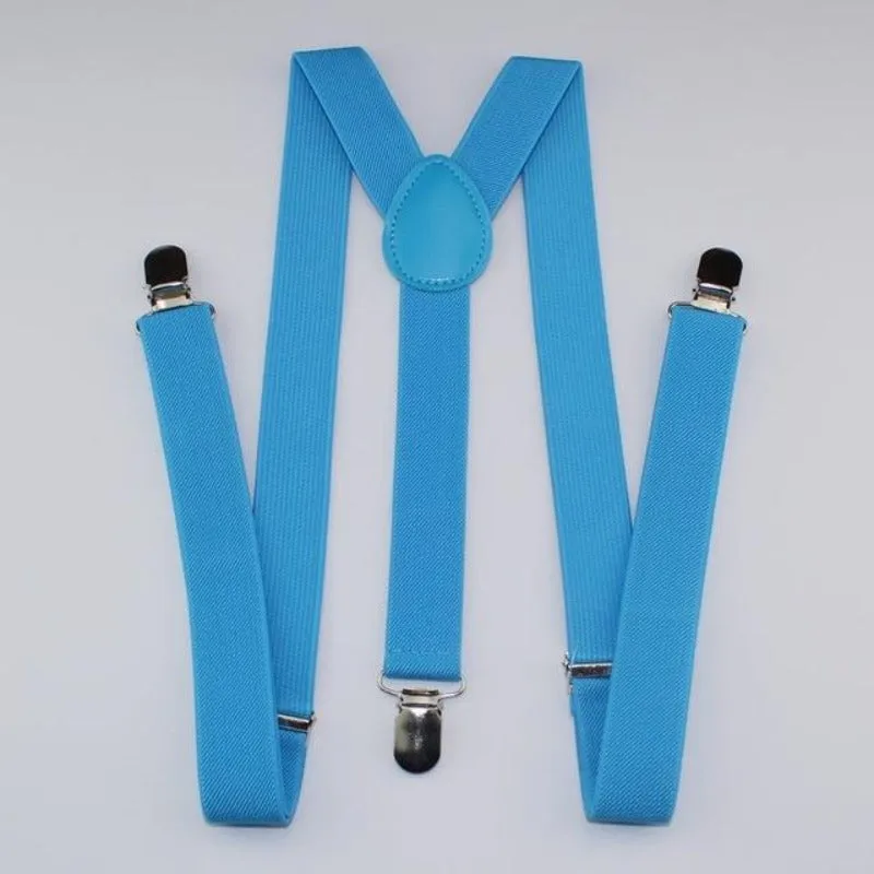 Men's Solid Print Polyester Suspenders