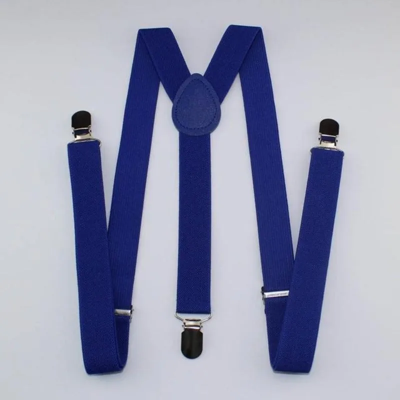 Men's Solid Print Polyester Suspenders
