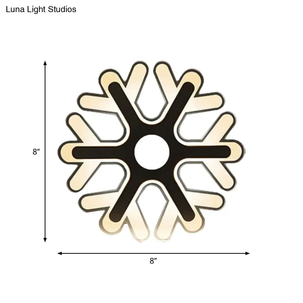 Minimalistic White Acrylic LED Wall Lamp for Bedroom - Diamond Twig Flower Design