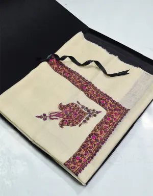 Mussar Rumaal Small Naqsha White RS00048