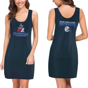New England Patriots Dress| 6X Super Bowl Champs Vest Dress