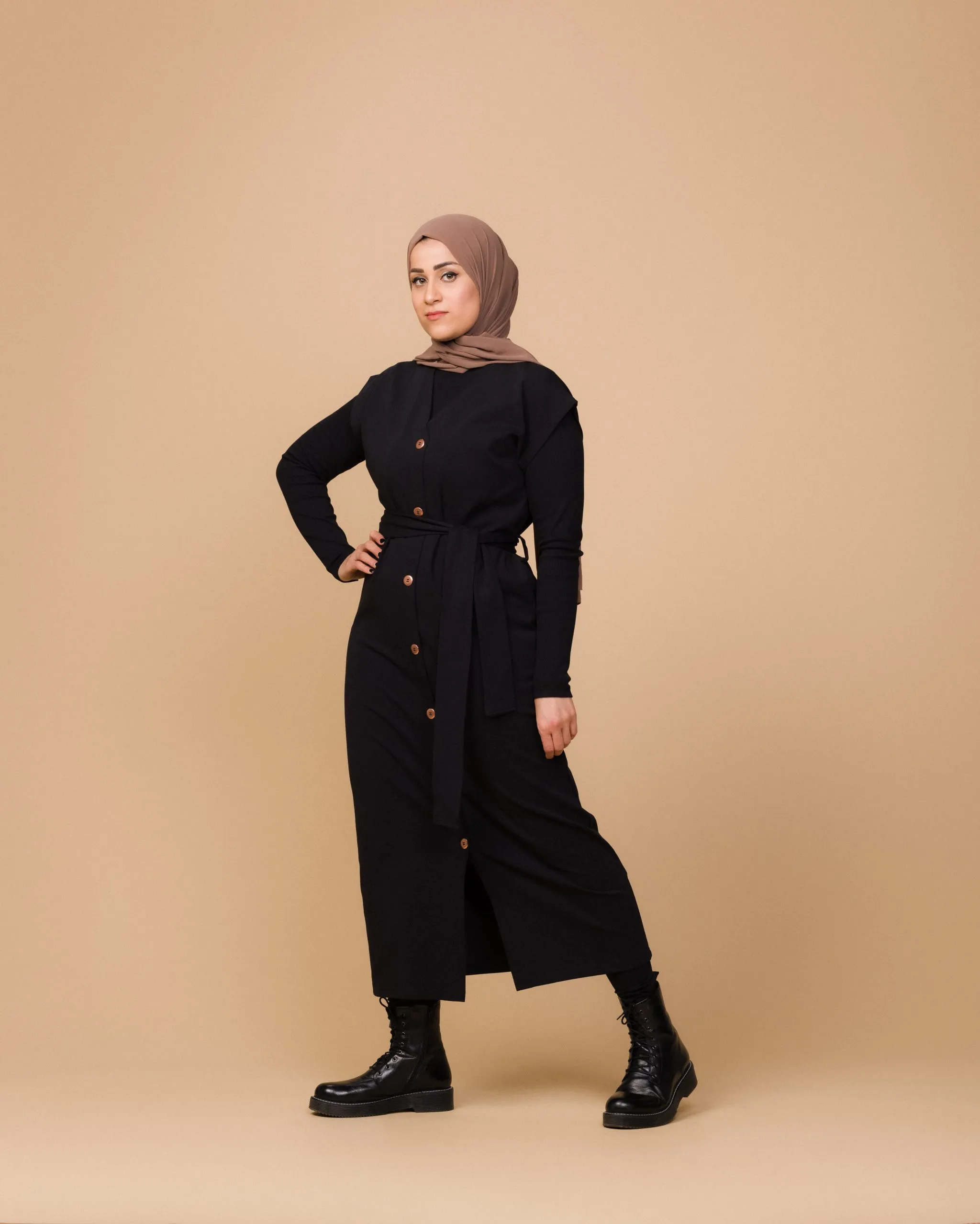 Nicola Vest Dress Black