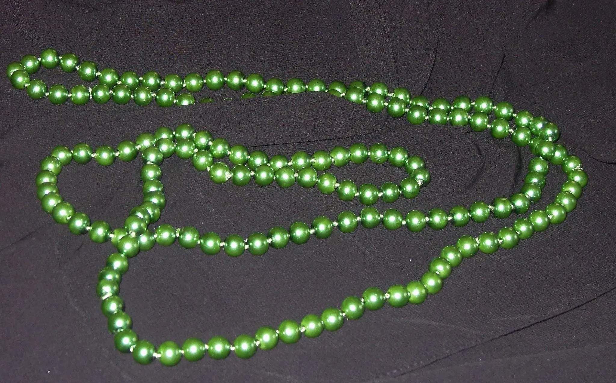 Pearls 517 Pearl Green String Necklace Indian Jewelry Shieno San Francisco Bay Area