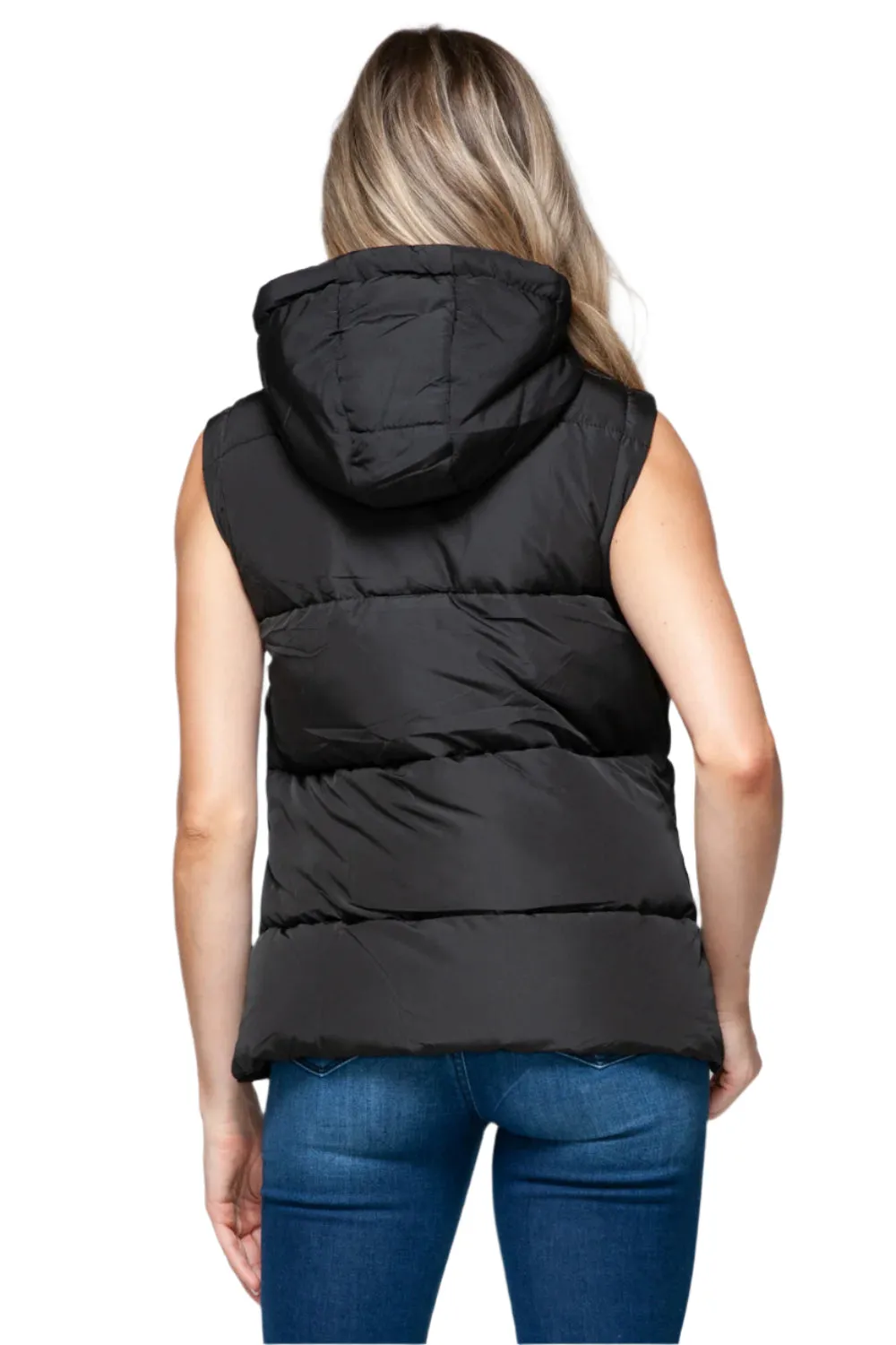 Snobbish Snap and Zip Closure Hooded Vest