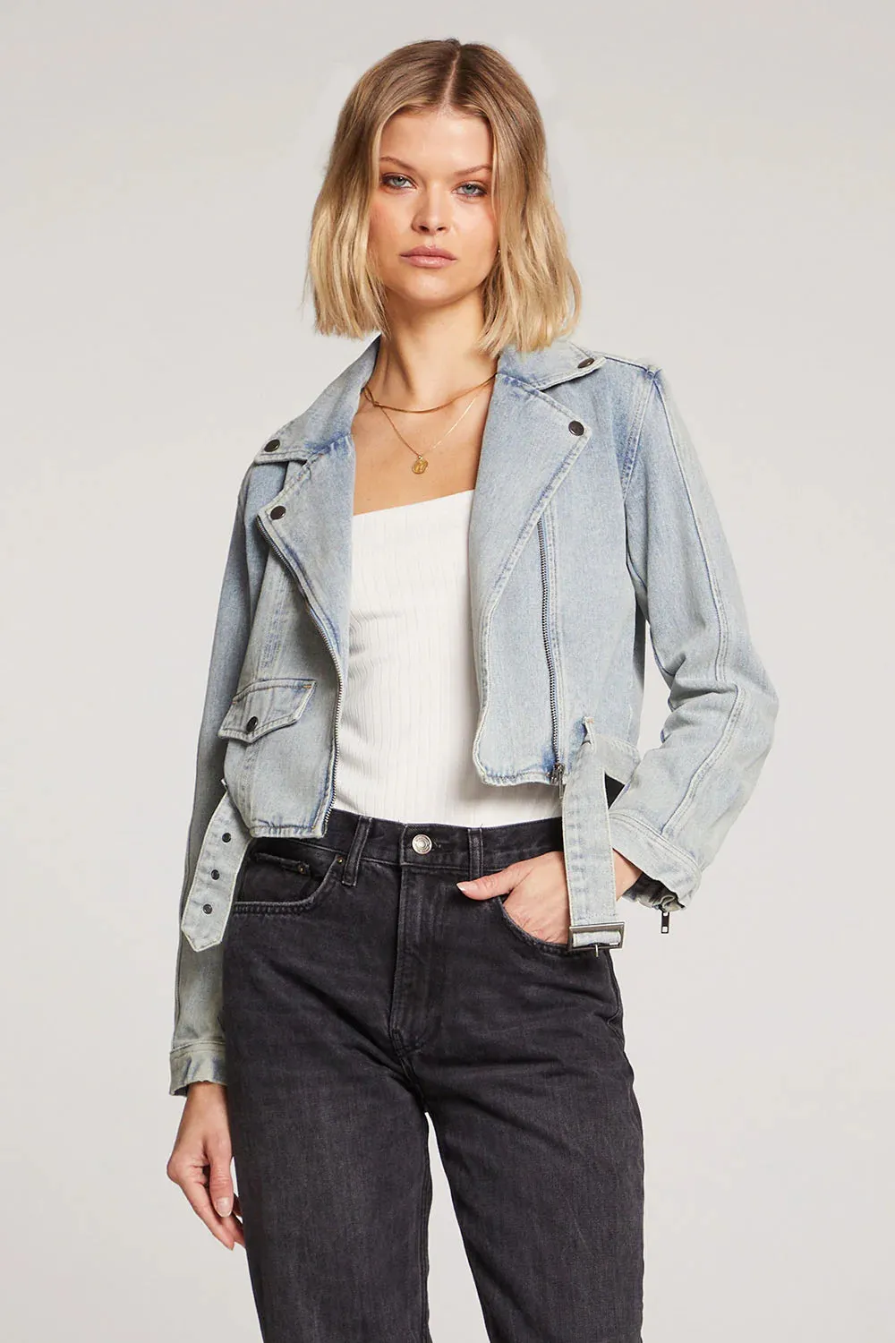 STELLA JACKET - STONEWASH DENIM
