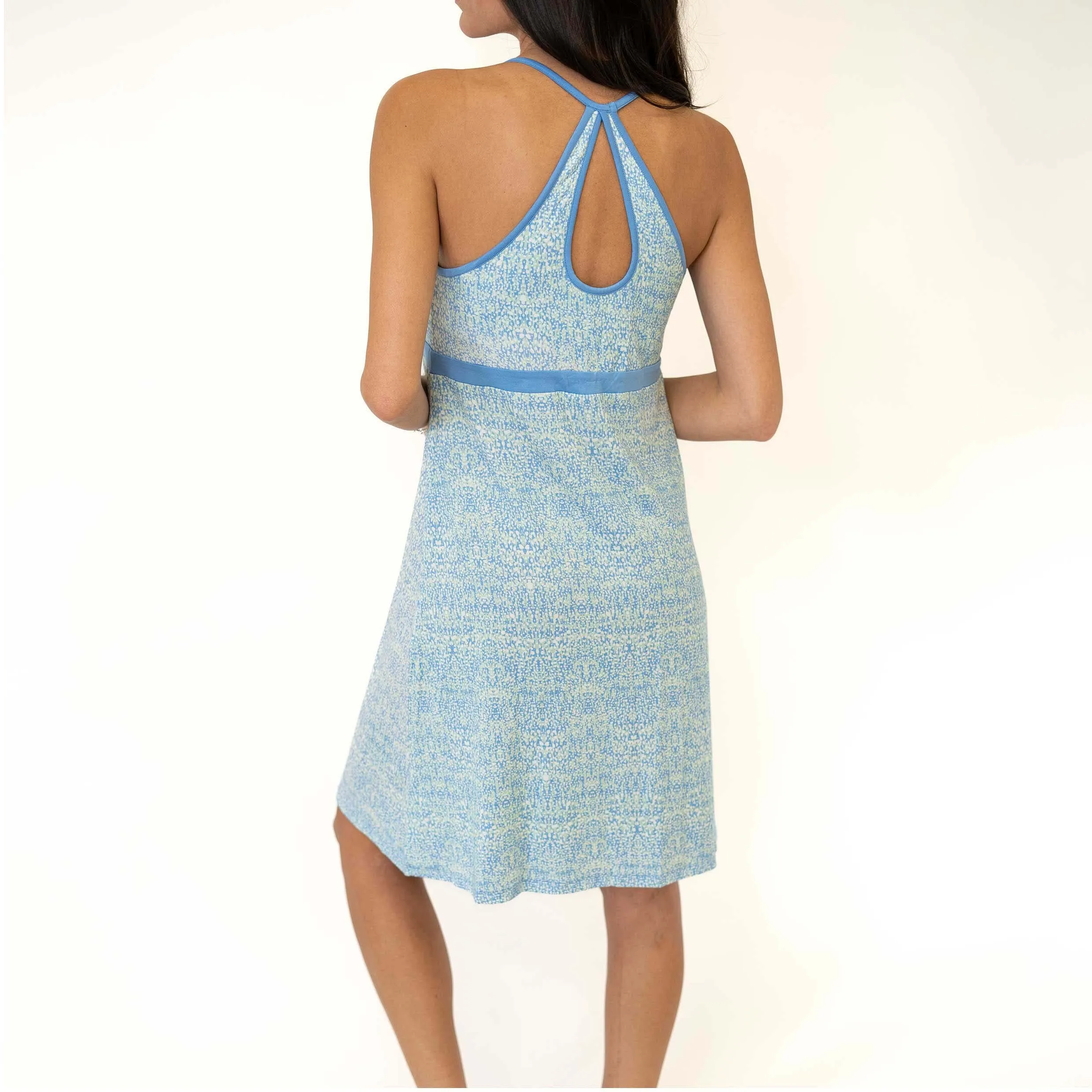 Strappy sundress in blue sea