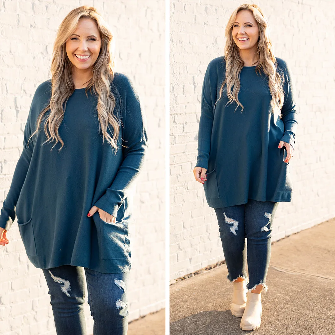 The Thrill Of The Day Sweater, Teal
