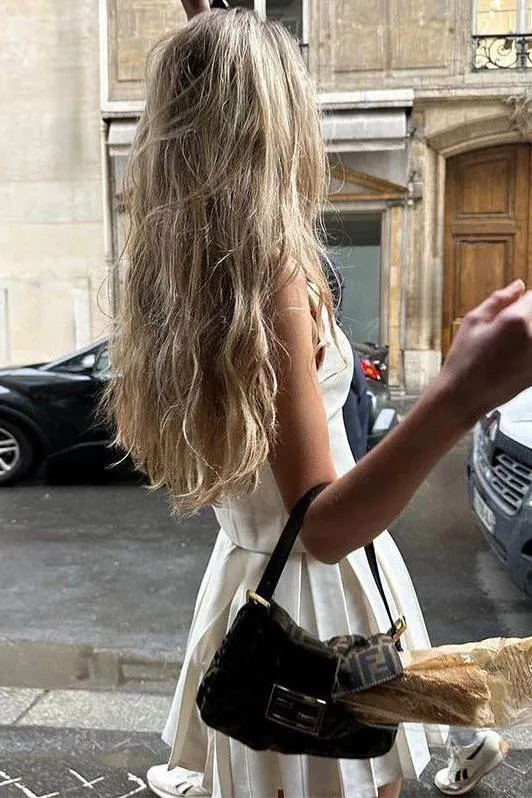 Vest Pleated Short Skirt  Suit