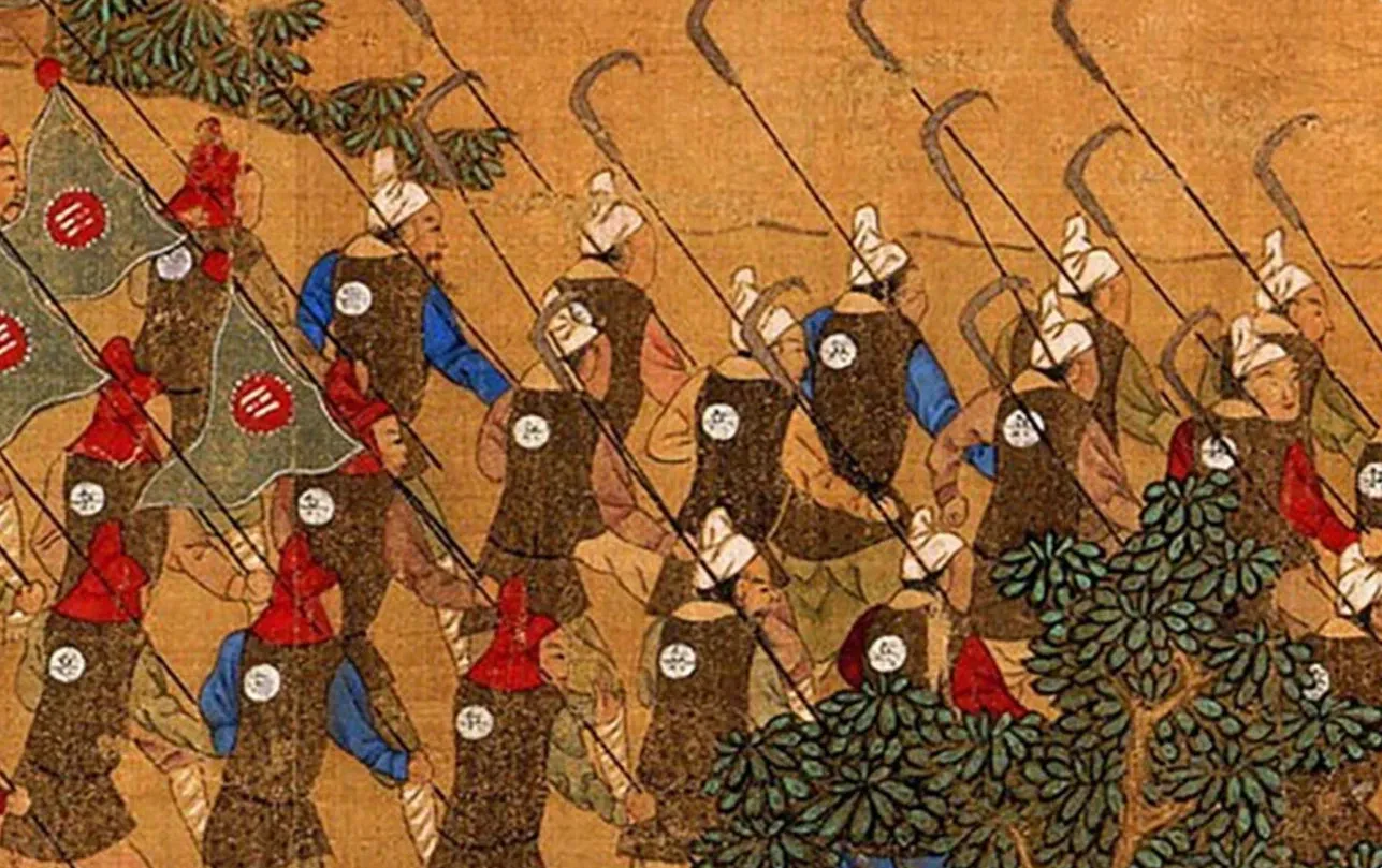 Wokou Tujuan 倭寇图卷 Scroll of the Ming Army Soldier's Cotton & Linen Restored Headscarf
