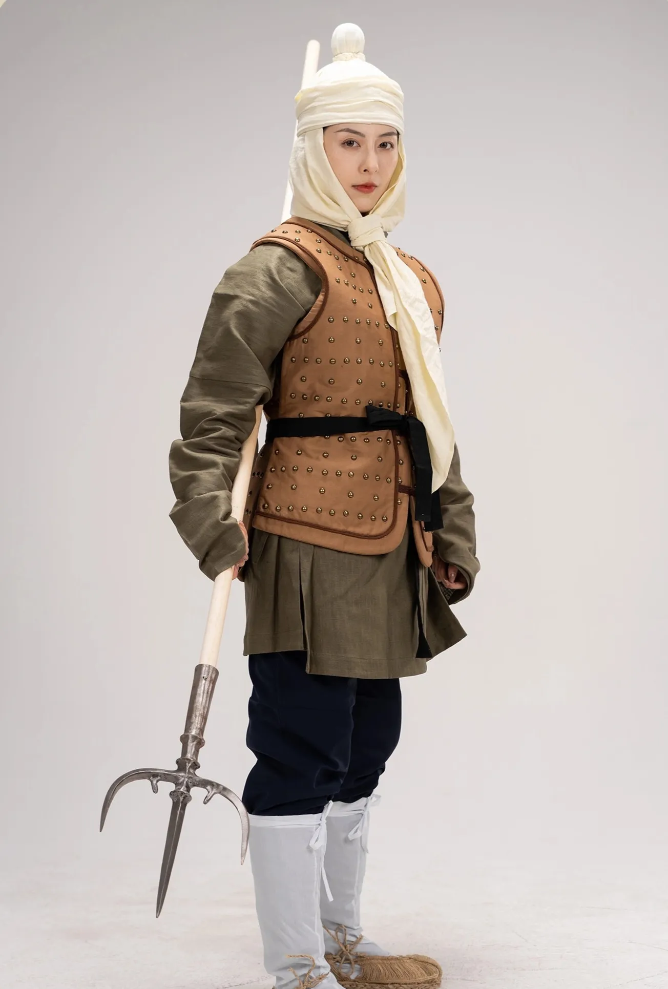 Wokou Tujuan 倭寇图卷 Scroll of the Ming Army Soldier's Cotton & Linen Restored Headscarf