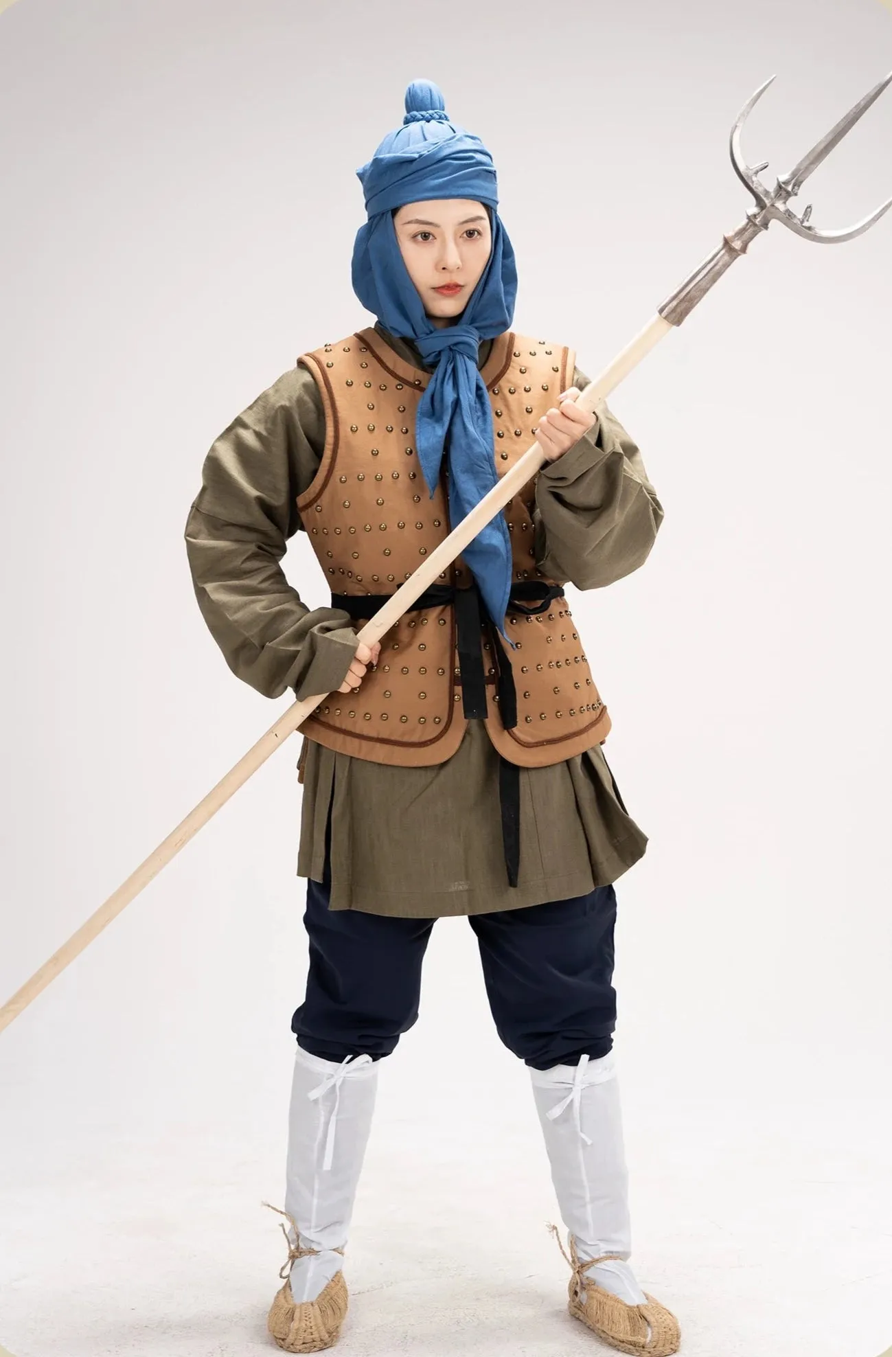 Wokou Tujuan 倭寇图卷 Scroll of the Ming Army Soldier's Cotton & Linen Restored Headscarf
