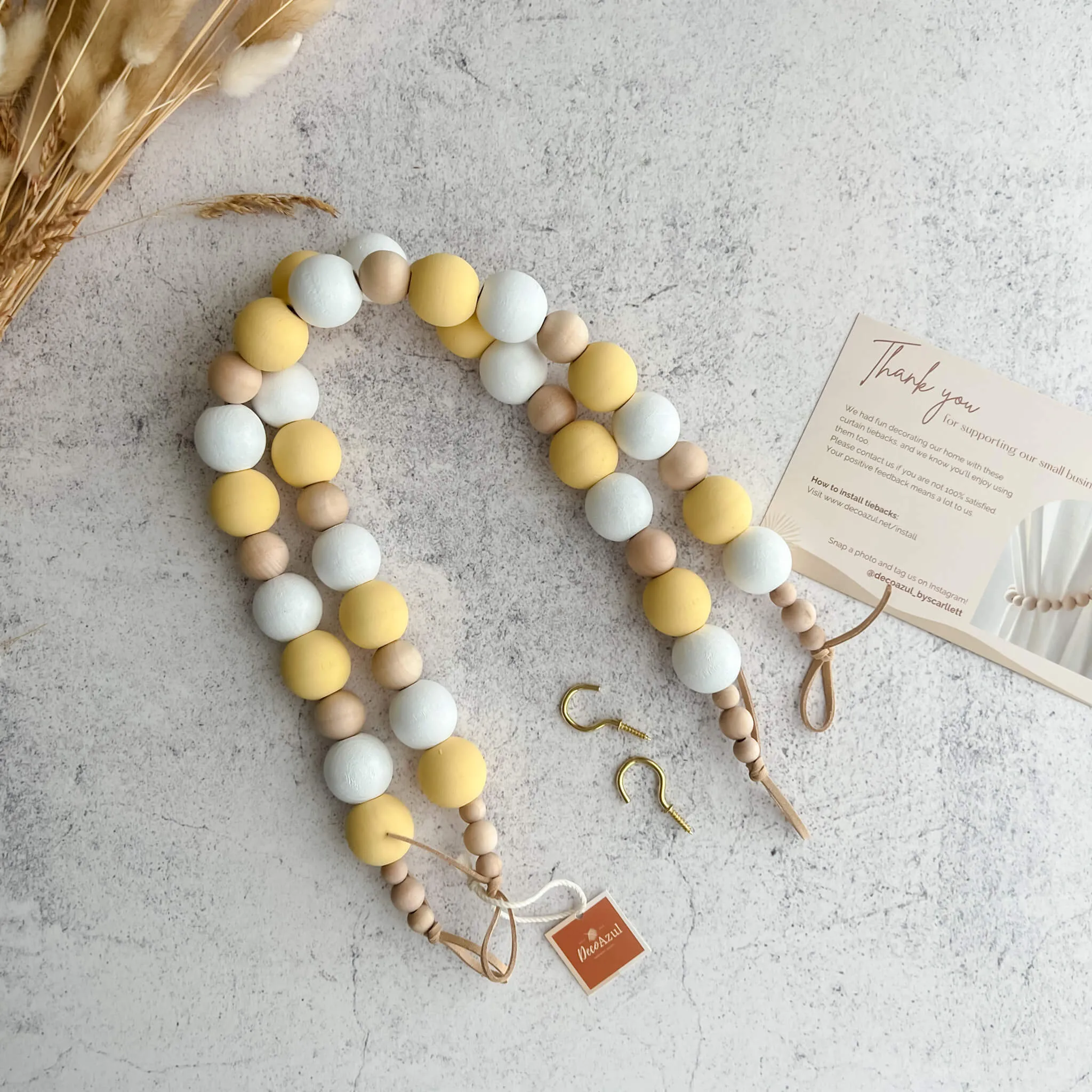 Yellow Curtain Tiebacks