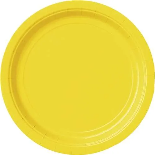 Yellow Paper Plates - Small